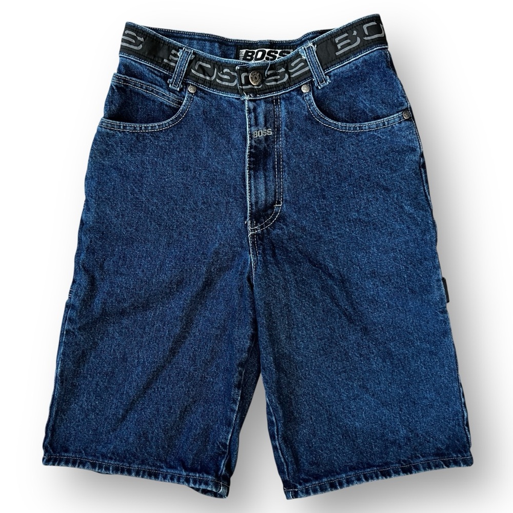 Vintage 90s Baggy Fit Boss Y2K Carpenter Blue Jean Shorts